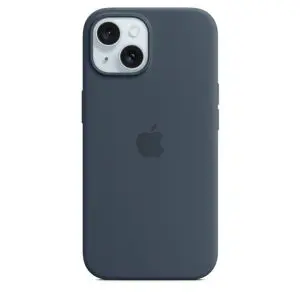 iPhone 15 Silicone Case with MS - Storm Blue / SK