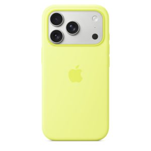 iPhone 17 Pro Silicone Case with MS – Neon Yellow